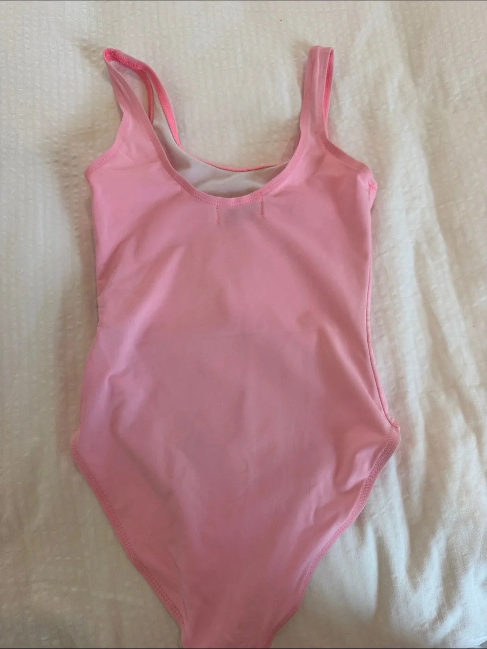 Girls' Pink Rainbow One-Piece Swimsuit with Pearl Clouds